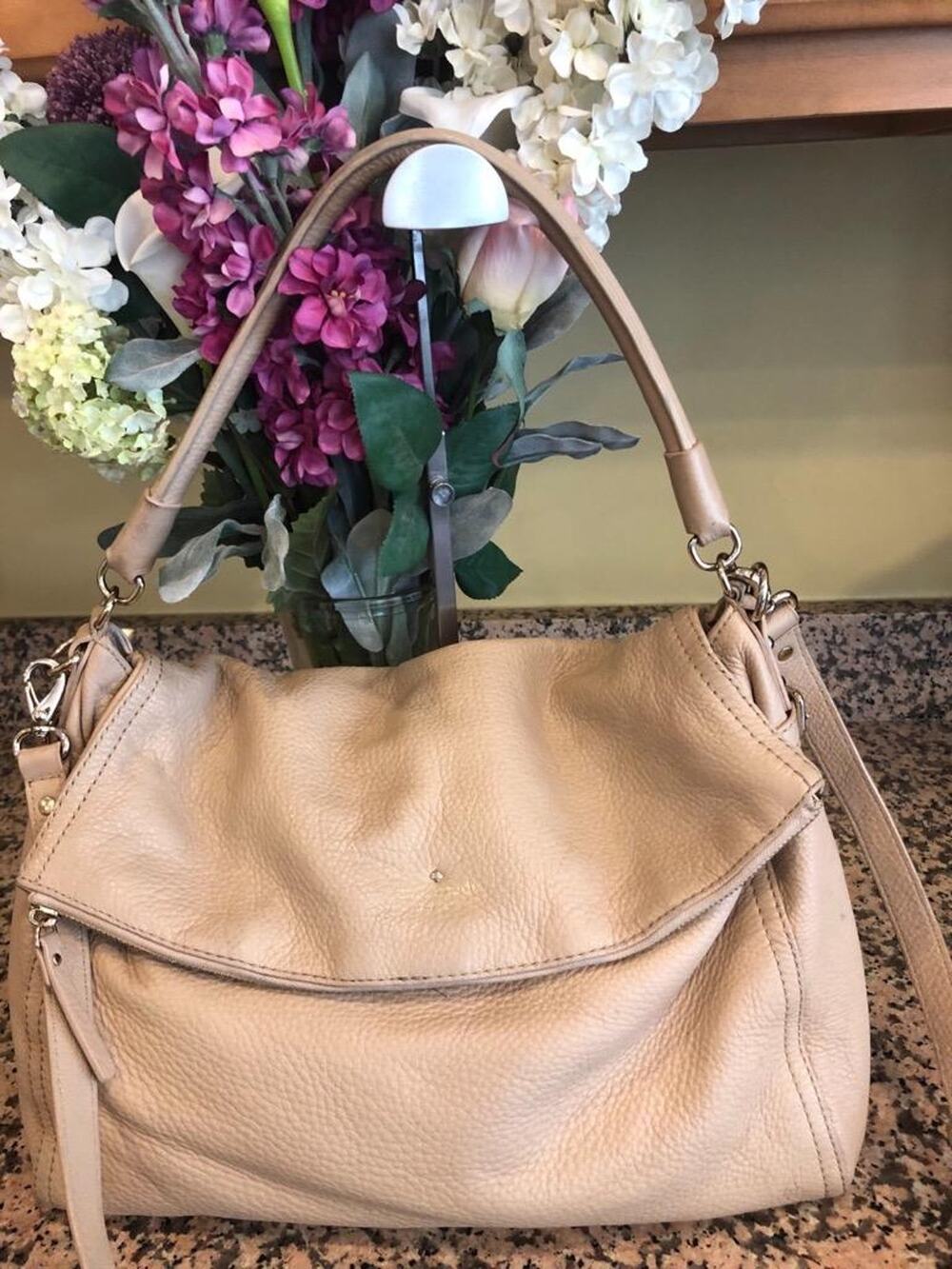 Kate spade new york Cobble Hill convertible creme beige bag purse medium (PU300
